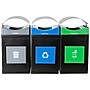 Commercial Zone Avante Series Polyethylene Triple-Stream Trash, Recycling and Compost Center, 165 Gallon, Black (787302MSA)~#|#~5CBF2E4A-0A6A-4DCE-95D4C351CFD60F51_sc7