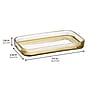 mDesign Glass Accessory Tray, Clear/Soft Brass (26040)~#|#~5CBF7187-0AE8-4E8F-8F7D3B9EB76EBD68_sc7