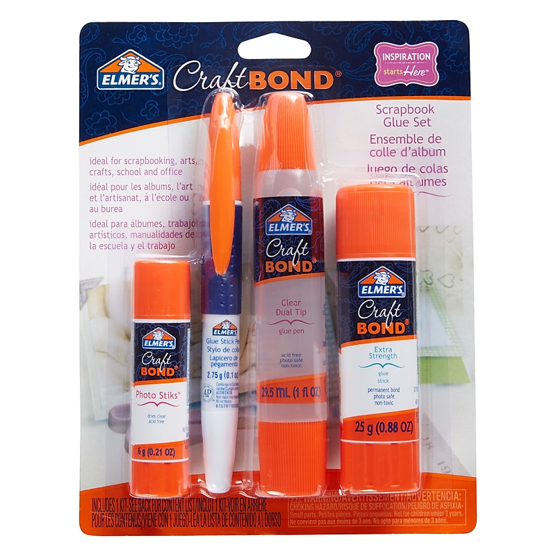 Elmer's Craft Bond Craft Glue, Clear, 4/Pack (E61579) image 1