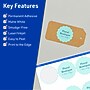 Avery TrueBlock Laser/Inkjet Decorative Edge Multipurpose Labels, 2.5" Dia., White, 90/Pack (94516)~#|#~5CC4F25C-20E3-4FCF-8F388BE03C2E50F9_sc7