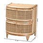 bali & pari Oleta 21.3"W x 17.7"D Natural Rattan Nightstand with 2 Drawers, Natural (230-13152-HiT)~#|#~5CC562F1-0EB3-4E8E-A9EA0CDADB8EA720_sc7