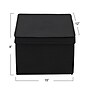 Household Essentials Large Stackable Folding Fabric Storage Bin, 8" x 12"x 15", 24.93 Qt., Black, 2/Pack (7613-1)~#|#~5CD0965B-0887-4CDE-85E0182879F4A6E5_sc7