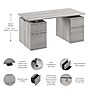 Bush Business Furniture Stratus 60"W Electric Rectangular Adjustable Standing Desk with Drawers, Platinum Gray (SUT009PG)~#|#~5CD52874-3708-42A8-B395611795FB41B1_sc7