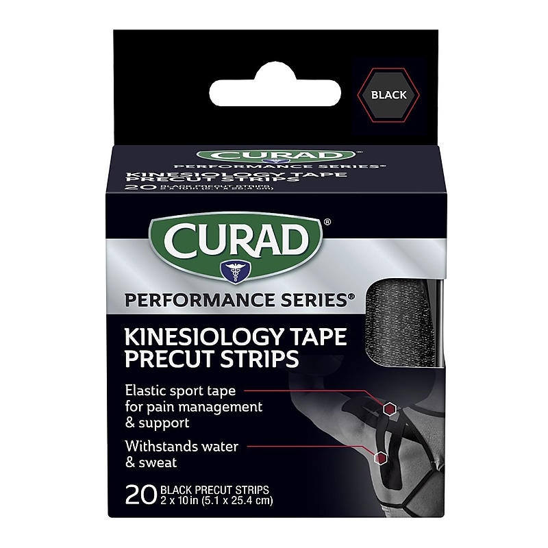 Curad Performance Series Water Resistant Kinesiology Medical Tape, 2" x 5.55 yds, 20 Strips/Box (CURIM5058HH) image 1
