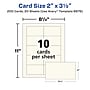 Avery Clean Edge Business Cards, 3.5" x 2", Matte Ivory, 200/Pack (8876)~#|#~5CE31DD3-4559-4B41-A90728AC6DEE167E_sc7