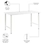 Bush Business Furniture Hustle 60W x 30D Computer Desk with Metal Legs, White (HUD160WH)~#|#~5CE52BAE-BD89-44F1-AA53EA087868386C_sc7