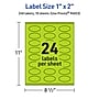 Avery Printable Oval Multipurpose Labels, 1" x 2", Bright Green, 240/Pack (94053)~#|#~5CE911BC-AE9F-4B24-B9984BE1F0903C38_sc7