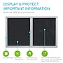 Ghent 3' H x 5' W Enclosed Recycled Rubber Bulletin Board with Satin Frame, 2 Door, Confetti (PA23660TR-CF)~#|#~5CECD399-2318-4157-BFF18B248444DB89_sc7