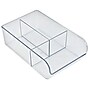Azar Small Plastic Storage Bin, 3.62" x 7"x 11", Clear, 4/Pack (556752-4PK)~#|#~5CF13422-4A99-4125-92626F36C2DD3BCA_sc7