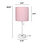 Creekwood Home Oslo 19.5" LED Table Lamp with USB Port, White Base/Light Pink Shade (CWT-2011-PO)~#|#~5CF14695-4762-4E6A-94306F837F201AF9_sc7