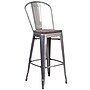 Flash Furniture Lincoln Contemporary Metal Vertical Back Barstool, Clear Coat, 4-Pieces/Pack (4XUDGTP001B30W)~#|#~5CF30D46-6AC4-4AA1-B1262384F294BC64_sc7