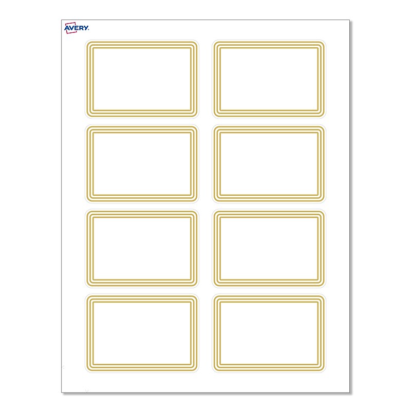 Avery Laser/Inkjet Rectangle Multipurpose Labels, 2-1/3" x 3-3/8", White, 80/Pack (S00-EXZ) image 1