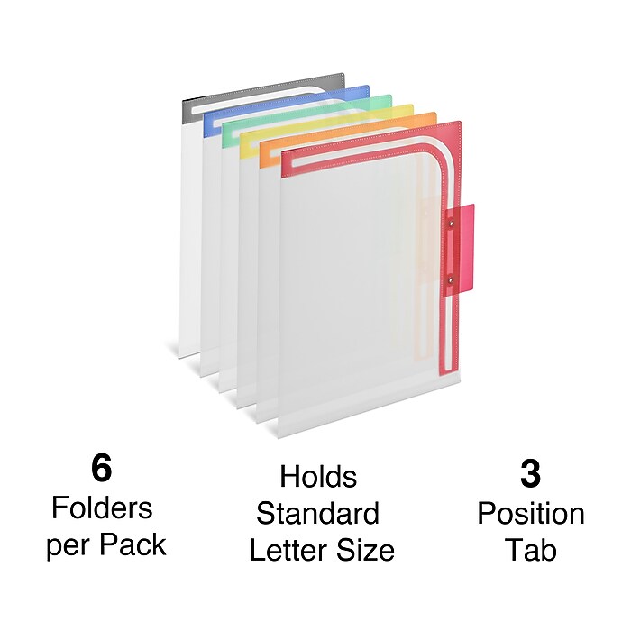 BAZIC - BAZIC 1/3 Cut Letter Size Color File Folder (6/Pack
