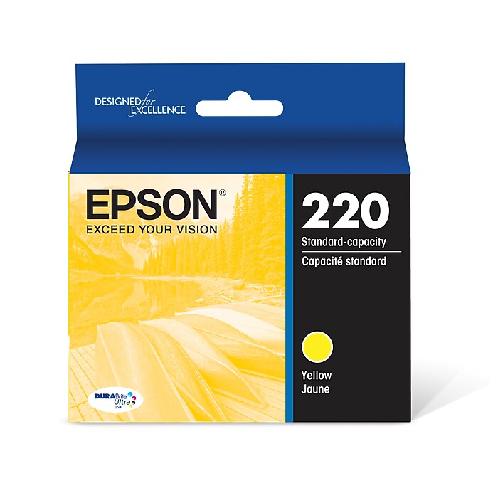 Epson T220 Yellow Standard Yield Ink Cartridge (T220420-S) | Staples