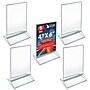 Azar Card Holder, Desktop/Countertop, Top/Side Loading Acrylic, 5/Pack (152792-SLV-5PK)~#|#~5D03F92E-2904-42A8-B300B7A1E5FCBE02_sc7