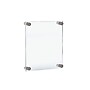 Azar  8.5" x 11" Floating Frame Sign Holder, Wall Mounted, Vertical/Horizontal, Front Loading, Silver Acrylic (105514)~#|#~5D0A638D-62FD-4675-BDD9729654D1B7EB_sc7