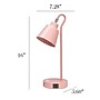 Simple Designs Sleek Essentials LED Desk Lamp, 16", with USB Ports, Blush Pink (LD1073-BPK)~#|#~5D145AF8-067C-4F29-B86B3BC84FD9183D_sc7