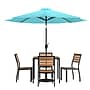 Flash Furniture Lark All-Weather Patio Set, Teal Umbrella, 7 Piece Set (XU8134UB19BTL)~#|#~5D16DF66-05FB-4BDB-88016DC8D628BA80_sc7