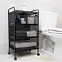 Mind Reader 4-Drawer Multipurpose Utility Cart with Wheels, Metal, Black (4DRMESH-BLK)~#|#~5D196401-FA8C-4CB0-8B48F5F78BCC714B_sc7