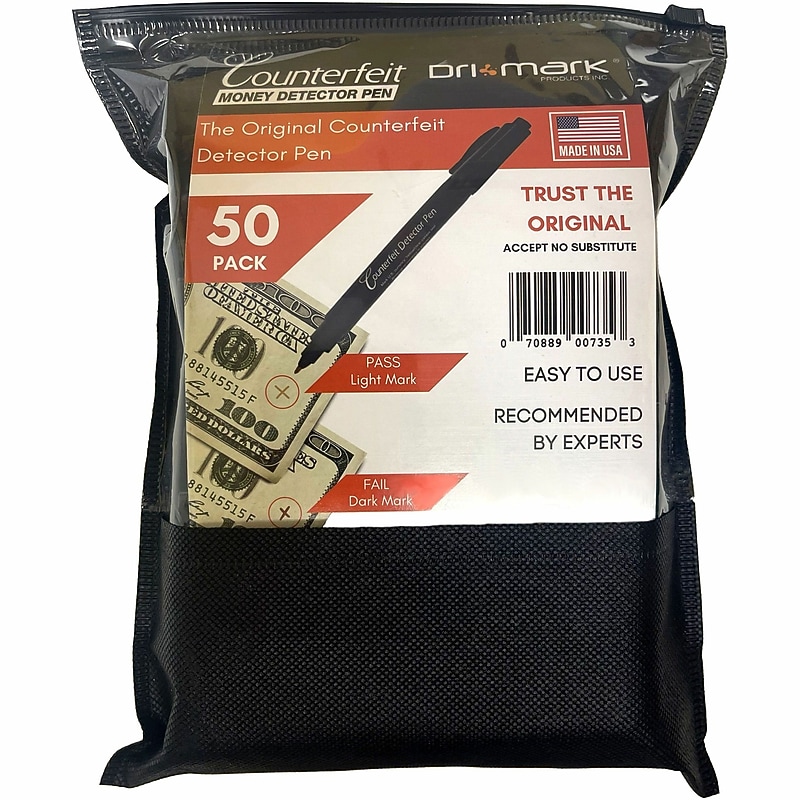 Dri Mark Compact Counterfeit Detector Pen, 50PK (DRICFD50PK) image 1