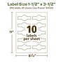 Avery EcoFriendly Laser/Inkjet Decorative Edge Multipurpose Labels, 1-1/2" x 3-1/2", White, 250/Pack (94122)~#|#~5D1FF2DC-ACCF-4C23-BAE5862843AEFB1D_sc7
