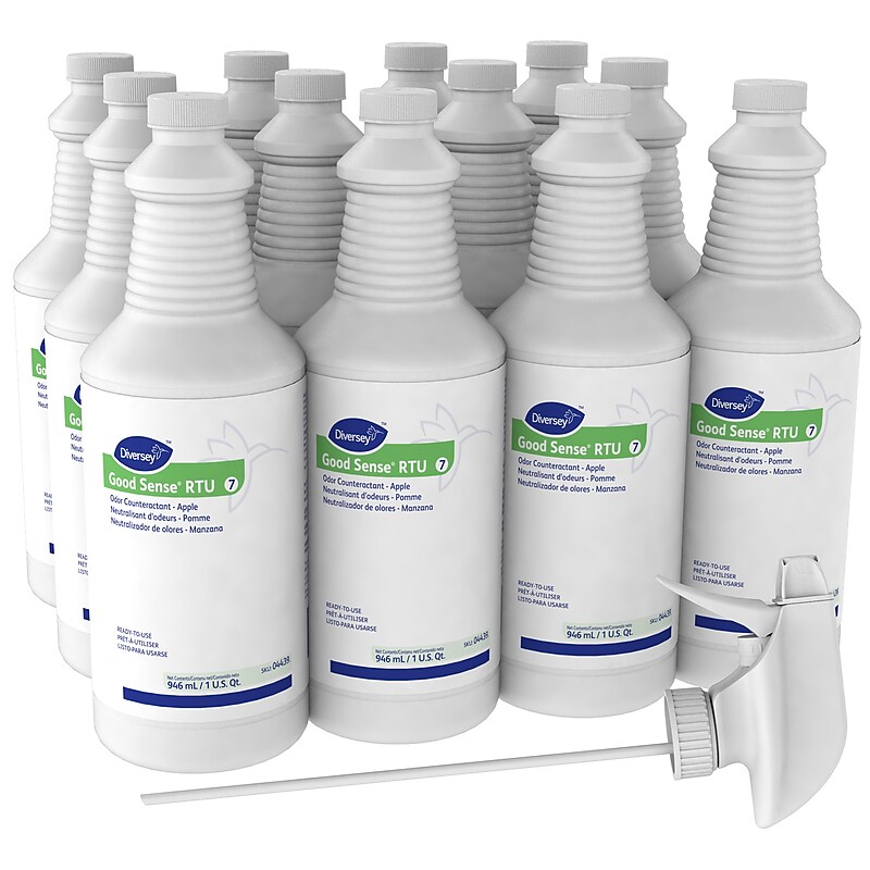 Good Sense Liquid Deodorizers, Green Apple, 32 Oz., 12/Carton (04439) image 1