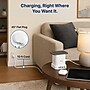 Uncaged Ergonomics Wireless Cube Power Strip with 15W Wireless Charger, 4 AC Outlets, 4 USB Ports, 10' Cord, White (WC-10-W)~#|#~5D26B25C-C4D5-4948-BE1258EC7C10D1A4_sc7