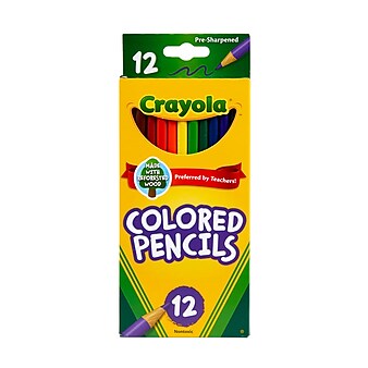 Crayola® Colored Pencils, Assorted Colors, 12/Box (68-4012)