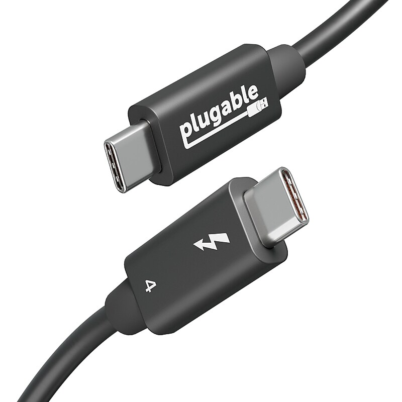 Plugable Thunderbolt-4 EPR 3.3' Cable, 240W, Black (TBT4-240W-1M) image 1