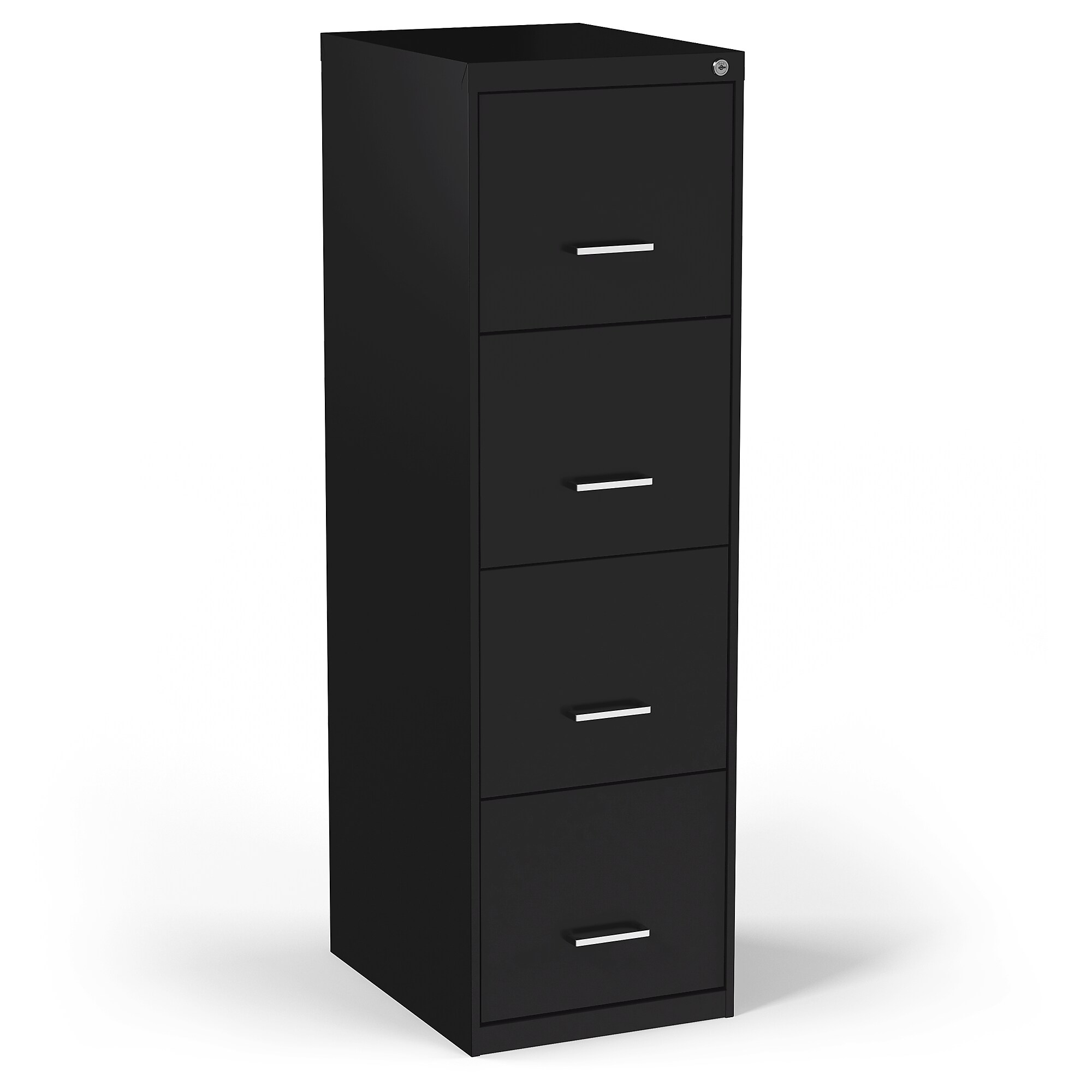 Staples 4-Drawer Vertical File Cabinet, Letter Size, Lockable, 47.2″H x 14.5″W x 18.9″D, Black (ST62801) Sansujyuku sansujyuku.com