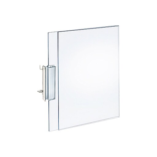 Azar Sign Holder, 5.5" x 8.5", Horizontal, Wall Mounted, Clear Acrylic