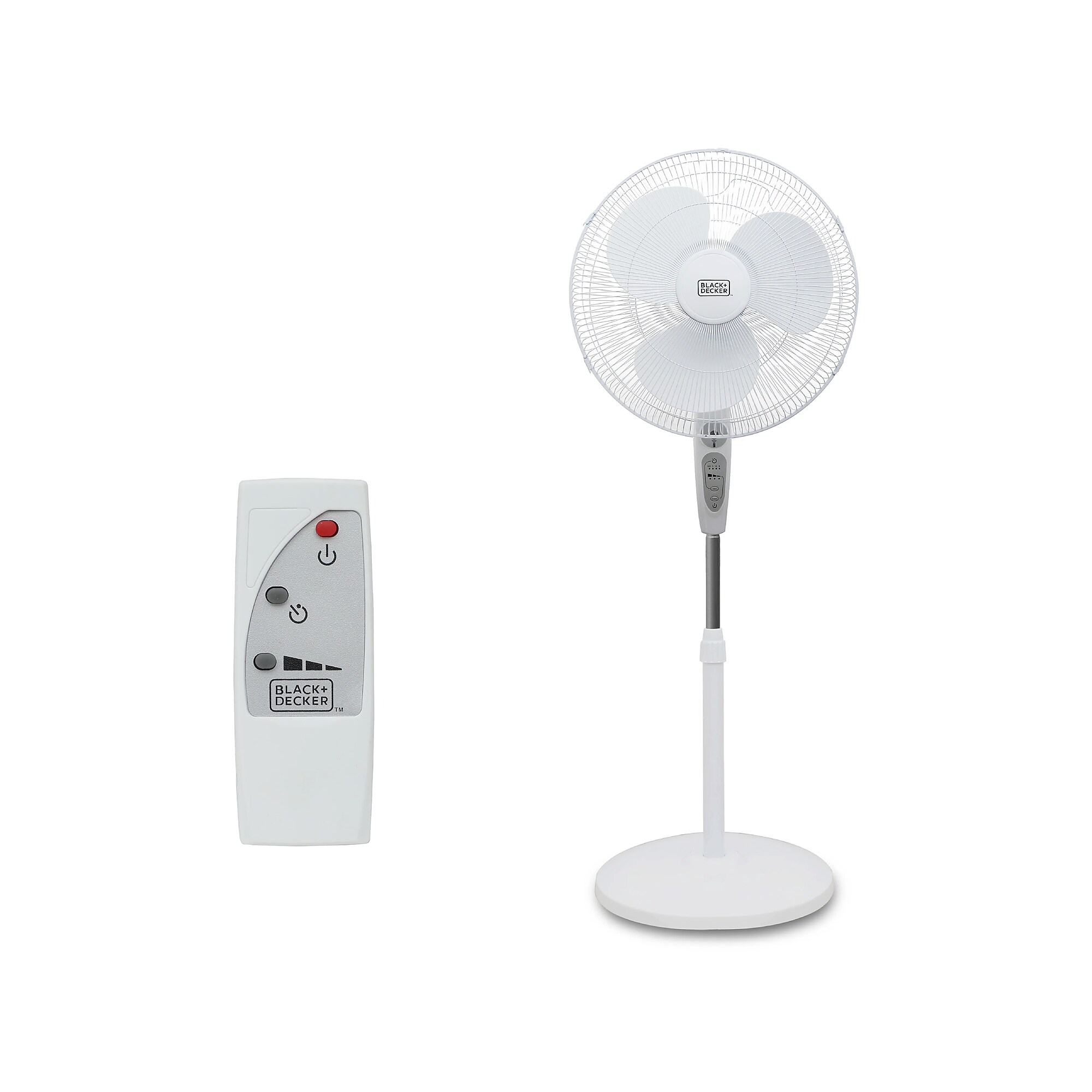 Black & Decker 18″ Oscillating Pedestal Fan with Remote, 3-Speed, White (BDSF18MW) Sansujyuku sansujyuku.com