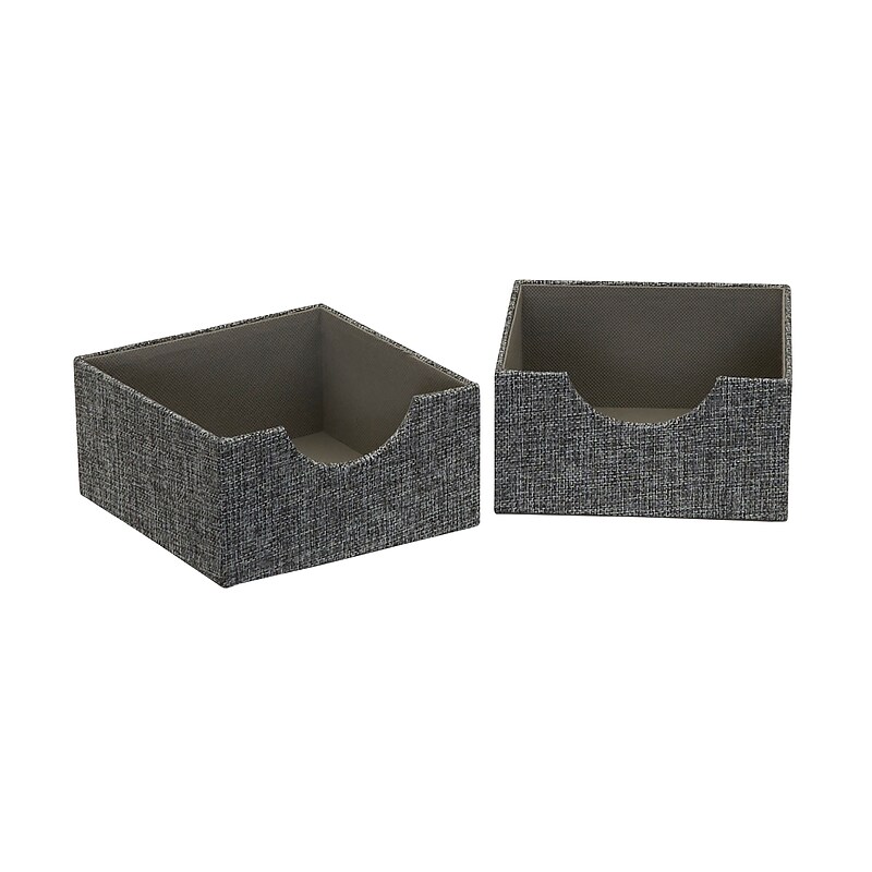 Household Essentials Drawer Organizers, Graphite Linen, 2/Pack (7572-1) image 1