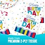 Say Hooray! Color Waves "Happy Birthday" 6.5"  Dinner Napkin,Multicolored, 64 Napkins/Pack (DTC382606NAP)~#|#~5D43DCD7-35ED-4DA2-800CD76ED3DFE34D_sc7