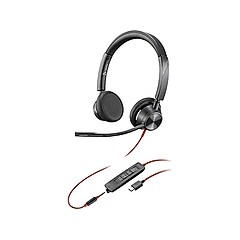 Poly Blackwire 8225 Noise Canceling Stereo Headset, USB-C/USB-A