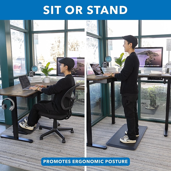 Mr IRONSTONE L Shaped Electric Standing Desk, 47 Inch Height Adjustable Desk With 3