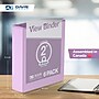 Davis Group Standard View 2" 3-Ring Binders, Lavender, 6/Pack (7413-13-06)~#|#~5D4AF913-86A2-446A-91B57044453460B4_sc7