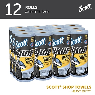 thumbnail image 2 of Scott Shop Towels – 6 Rolls, 55 Sheets Per Roll – Blue, All-Purpose, Unscented 2 of 5
