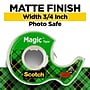 Scotch Magic Invisible Clear Tape With Dispenser, 0.75" x 8.33 yds., 1" Core, 3 Rolls/Pack (3105)~#|#~5D5A6B6F-B7C2-4106-B984BB76AB5B75B1_sc7