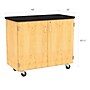 Diversified Woodcrafts 41.5" Mobile Tote Tray Storage Cabinet, Oak (4751K)~#|#~5D5C38A0-4EB4-48A7-B53E0E343CEC8AD5_sc7