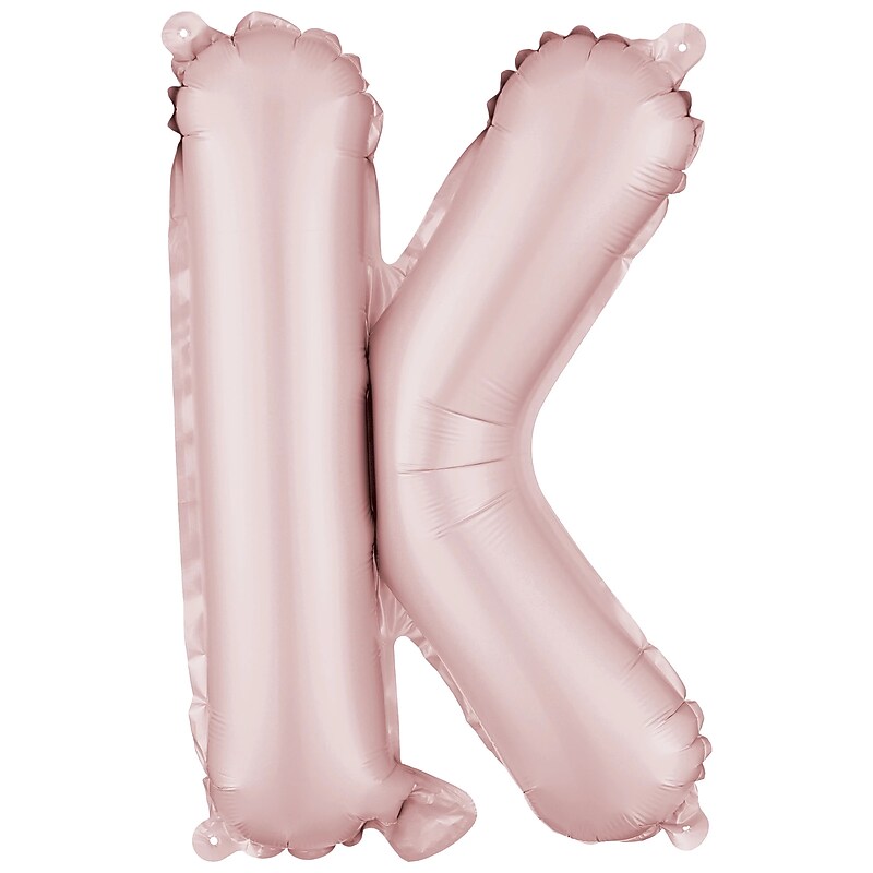 Party City 16" "K" Foil Balloon, Dusty Rose (AM 1 100078-92) image 1