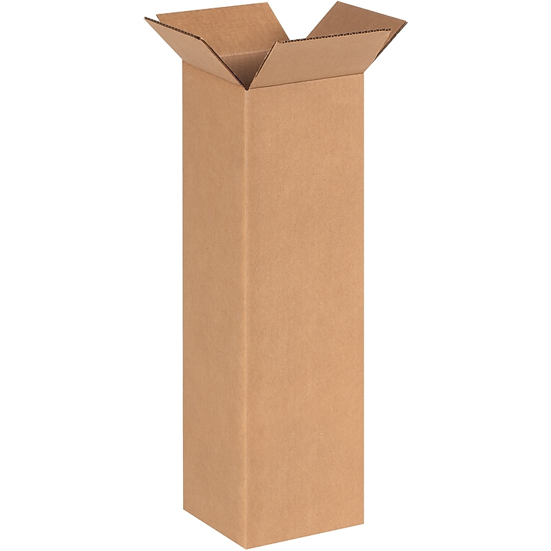 6" x 6" x 20" Shipping Boxes, 32 ECT, Brown, 25/Bundle (6620) image 1