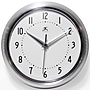 Infinity Instruments Round Retro Wall Clock, Aluminum, 9.5" (10940/SV)~#|#~5D6AEC9F-2321-4263-92C074DCAB9191F2_sc7