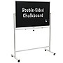 Excello Global Products Double Sided Magnetic Mobile Chalkboard, White Frame, 48" x 32" (EGP-HD-0548)~#|#~5D7439D0-3C6D-44A6-B7D81AEAD984C041_sc7
