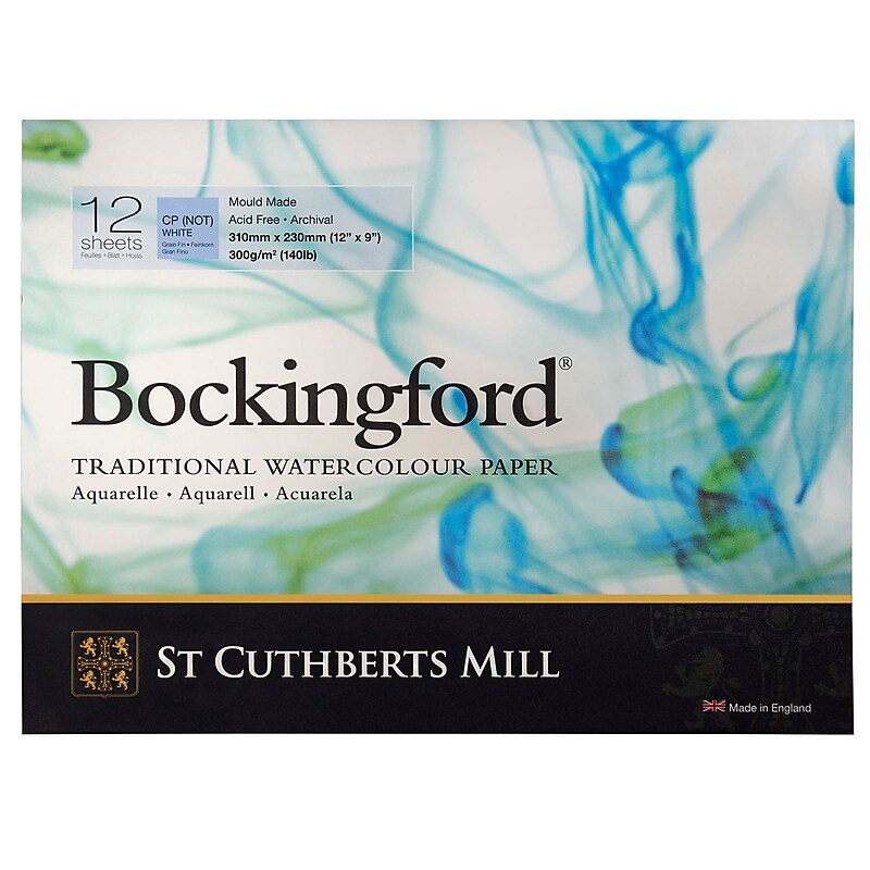 St Cuthberts Mill Bockingford 12" x 9" Watercolor Sketch Pad, 12 Sheets/Pad (STCT47130001011C) image 1