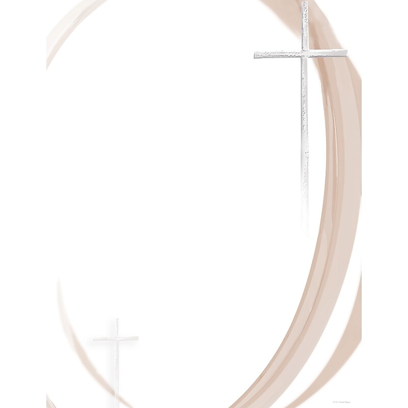 Great Papers Swirls and Cross Letterhead, 80/Pack (2013196) image 1