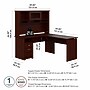 Bush Furniture Cabot 60"W 3 Position L Shaped Sit to Stand Desk with Hutch, Harvest Cherry (CAB045HVC)~#|#~5D7A1890-6956-4336-83CDC8388DF84735_sc7