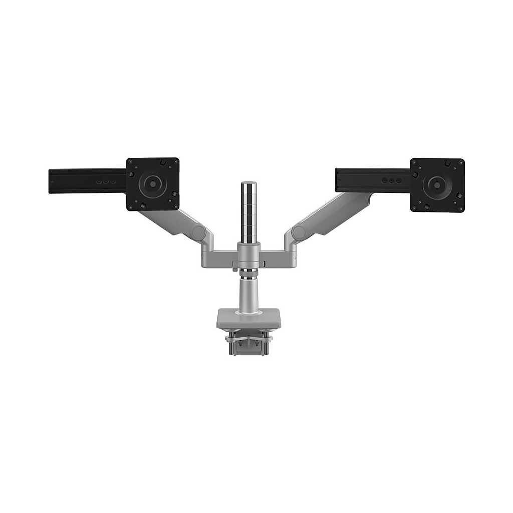 Dual monitor arm mounting bracket from front view