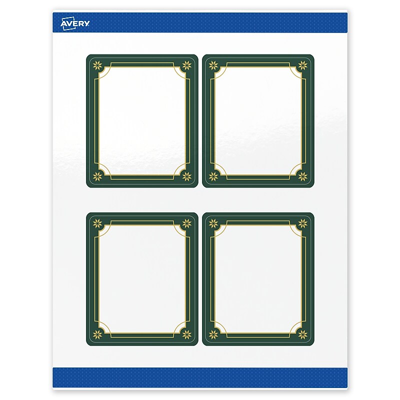 Avery Rectangle Multipurpose Labels, 4" x 3-1/3", White, 40/Pack (19479370389) image 1