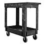 Rubbermaid 2-Shelf Plastic/Poly Mobile Utility Cart, Black (FG9T6600BLA)~#|#~5D847B9E-7B2A-4353-B94E24CF8785D6D0_sc7